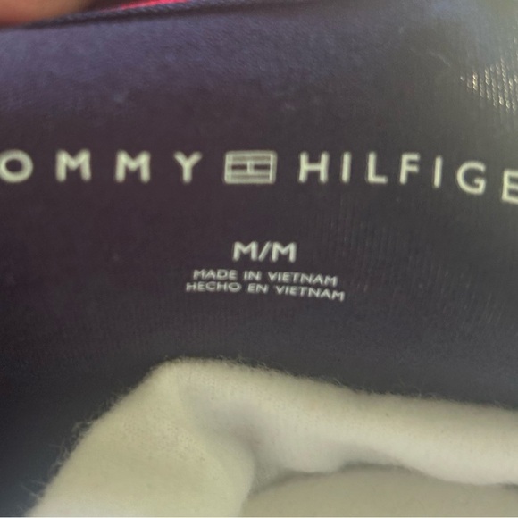 NWOT- Tommy Hilfiger Navy Short Sleeve Dress with Red/ White/blue down the sides - Picture 6 of 6